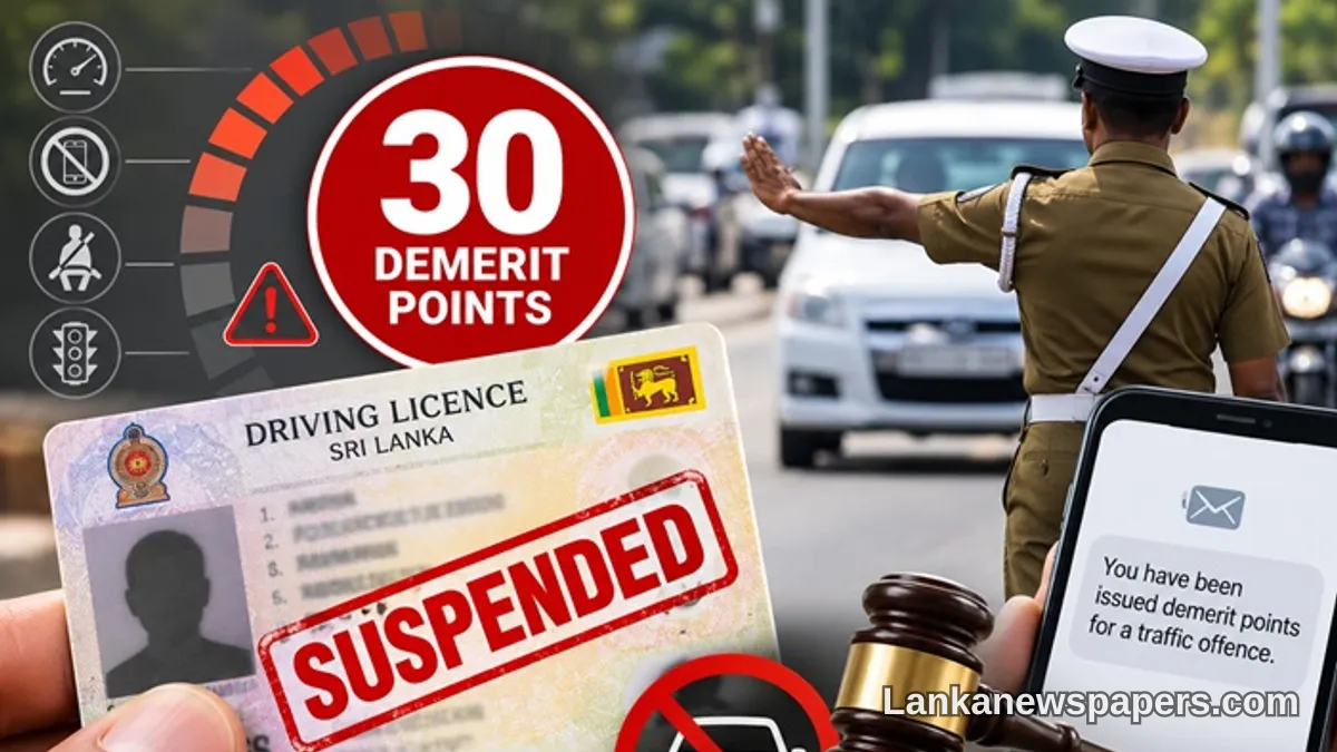 Sri Lanka to Suspend Driving Licences After 30 Demerit Points Under New Road Safety Overhaul