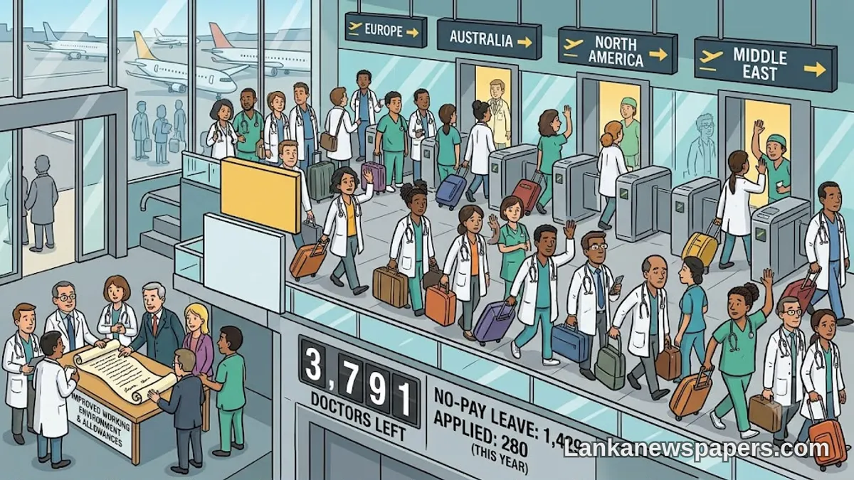 Nearly 4,000 Specialist Doctors Have Left Sri Lanka in Five Years, Parliament Hears