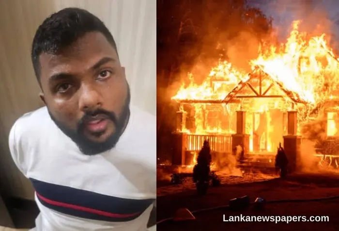 Underworld Figure Thambili Lahiru's House Gutted in Middeniya Arson Attack