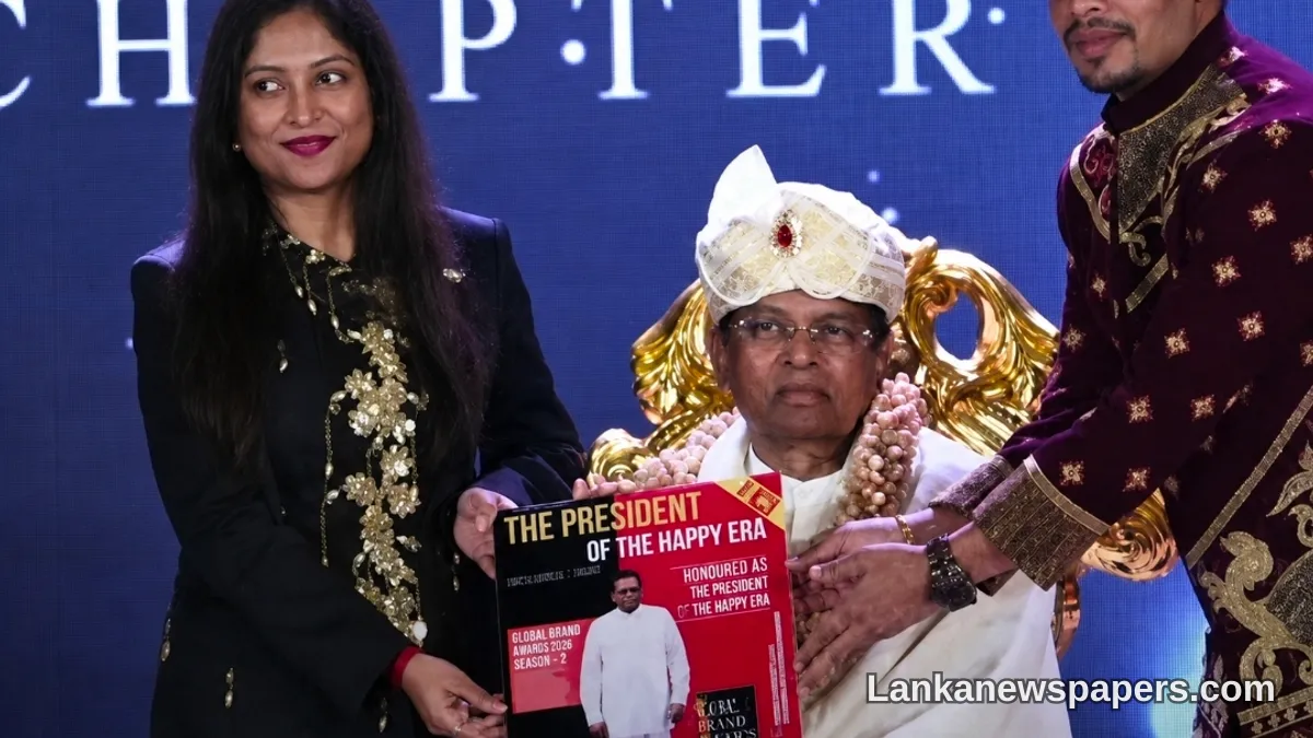 විශේෂ උත්සවයකදී මෛත්‍රීපාල සිරිසේනට 'සතුටුදායකම යුගයේ ජනාධිපති' යන ගෞරව නාමය පිරිනැමේ
