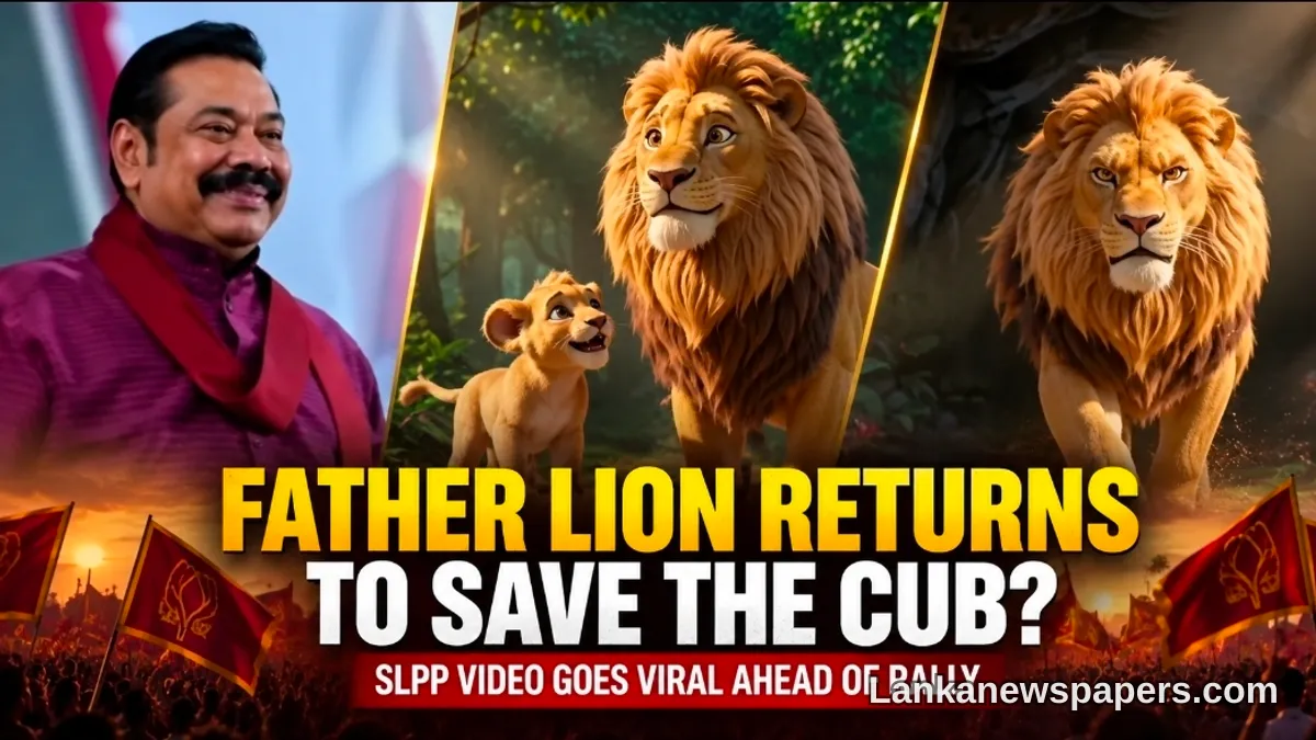 Father Lion Returns": Viral SLPP Video Builds Buzz Around Mahinda Rajapaksa's Upcoming Rally