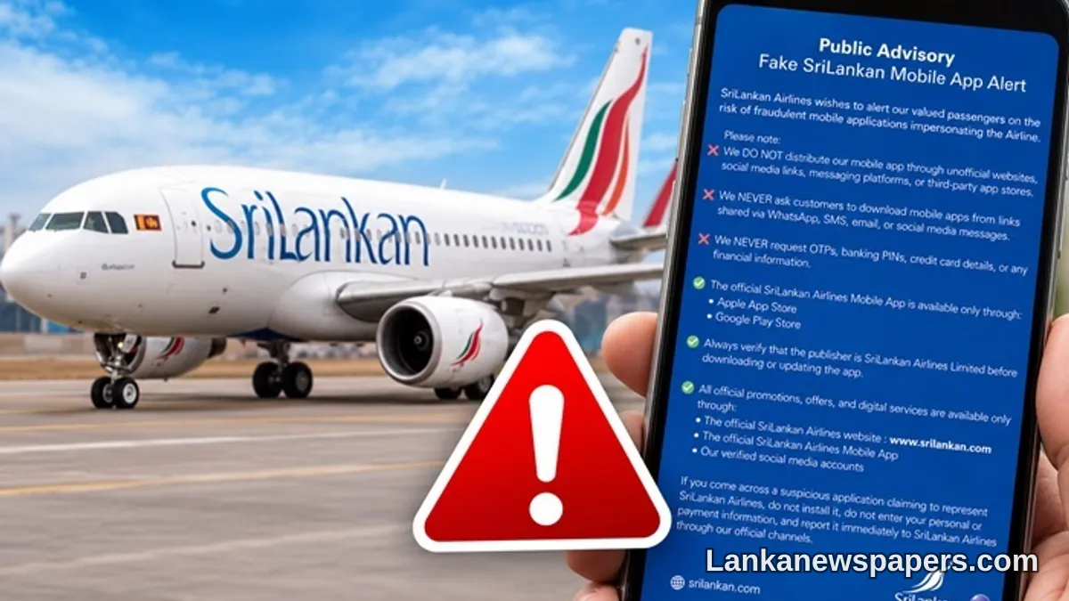 SriLankan Airlines Raises Alarm Over Fraudulent Mobile Apps Targeting Passengers