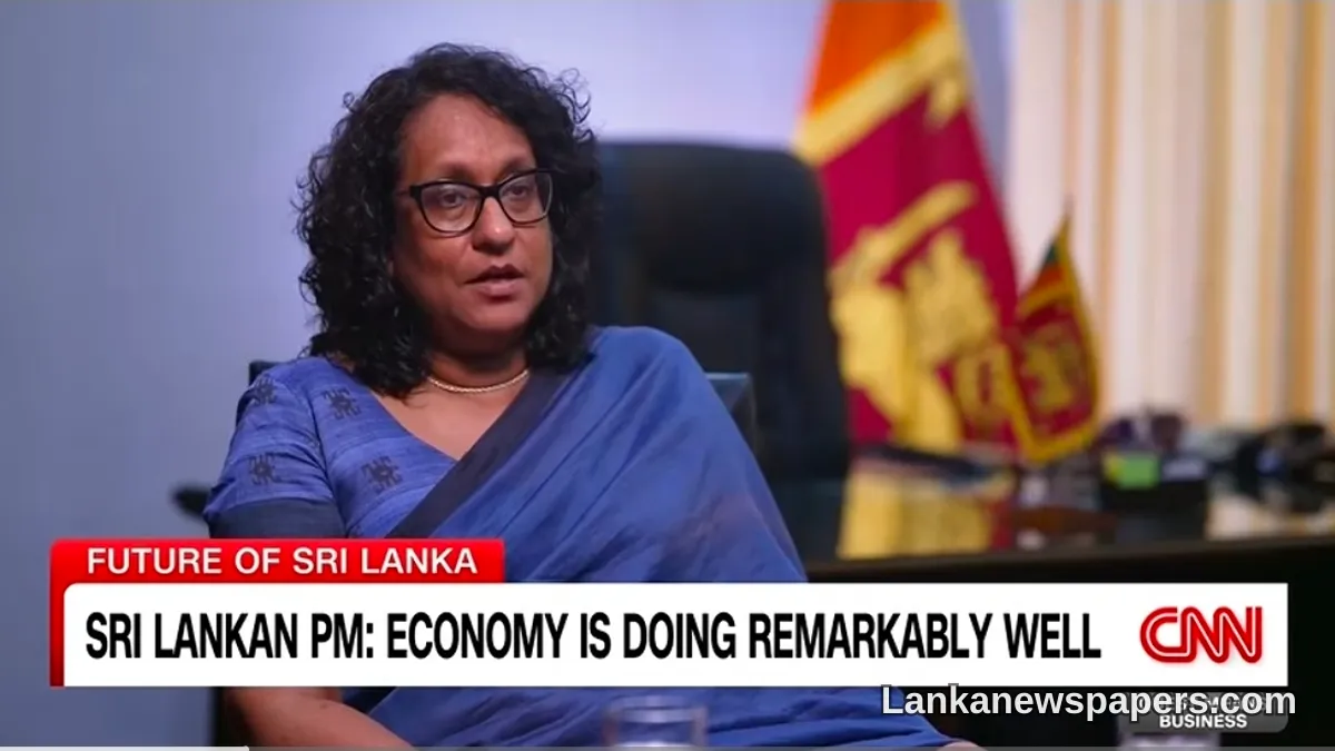 Prime Minister Harini Amarasuriya Defends Government's Commitment to IMF Programme in CNN Interview