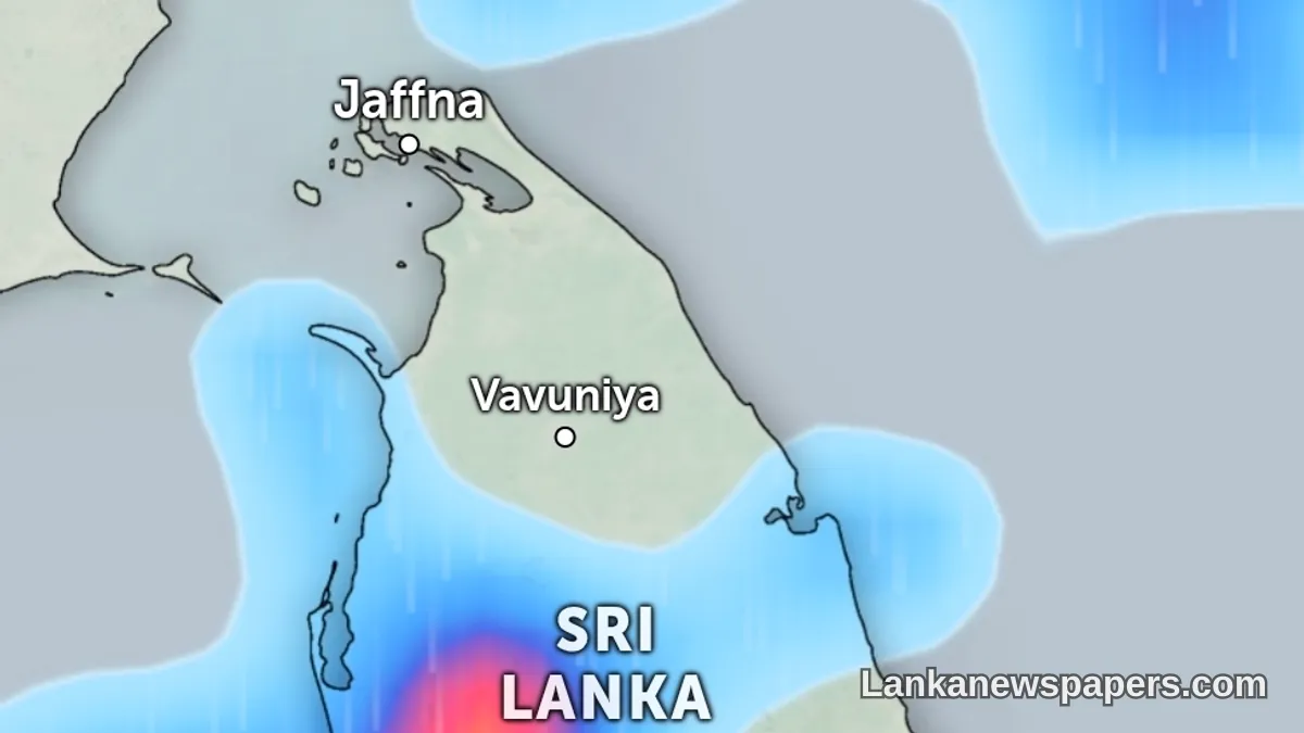 Heavy Rainfall and Thunderstorm Warning Issued for Central and Sabaragamuwa Provinces