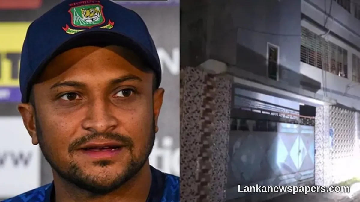 ශාකිබ් අල් හසන් ලංකා ප්රිමියර් ලීග් තරගාවලියේ සිටියදී මාගුරාහි ඔහුගේ නිවසට පහරදීමක්