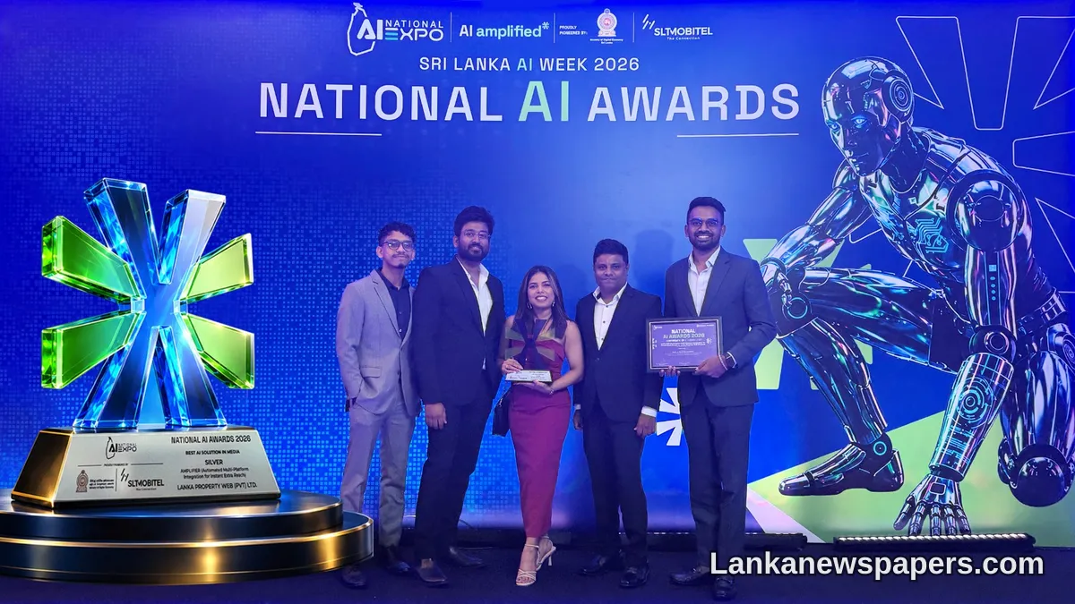 LankaPropertyWeb Makes History With 'Best AI Solution' Win at National AI Awards 2026