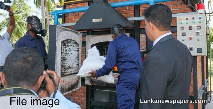 Nearly 100kg of Heroin Among Large Drug Cache Set for Destruction in Sri Lanka