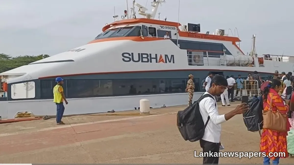 India Renews Financial Support for Nagapattinam–Kankesanthurai Ferry Service