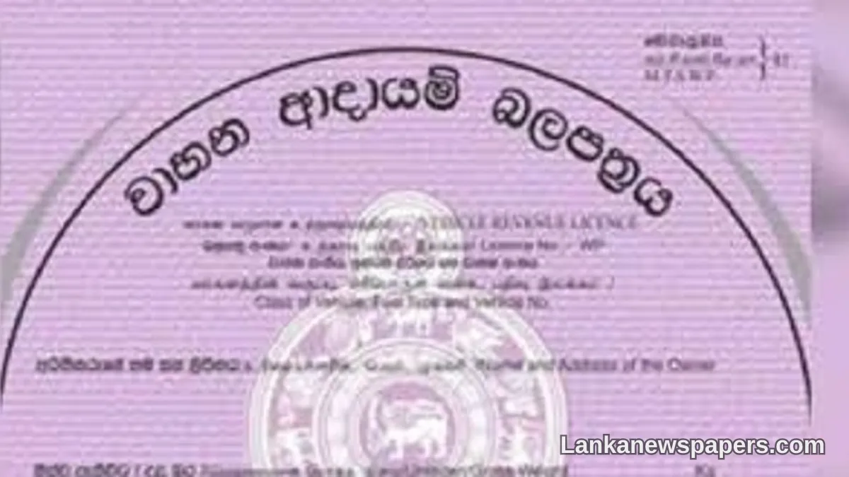 පද්ධතිය අත්හිටුවීම හේතුවෙන් පළාත් අටක වාහන ආදායම් බලපත්ර සේවාව අත්හිටුවේ