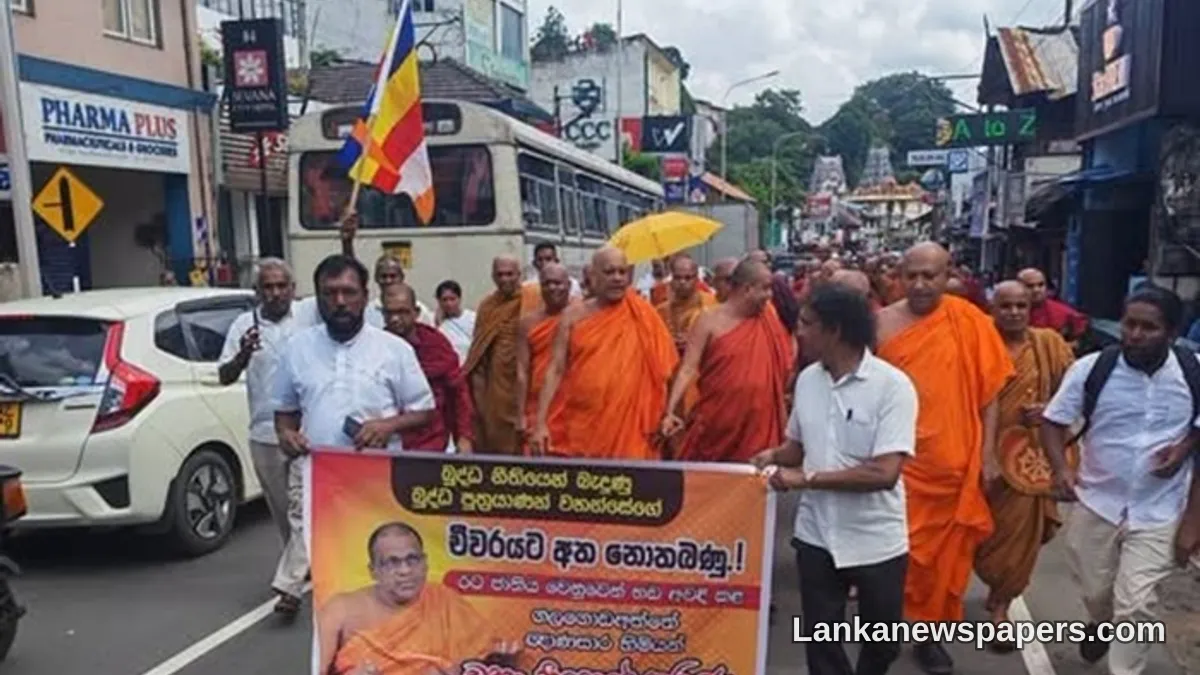 Buddhist Monks' Freedom March Reaches Colombo in Push for Gnanasara Thera's Release