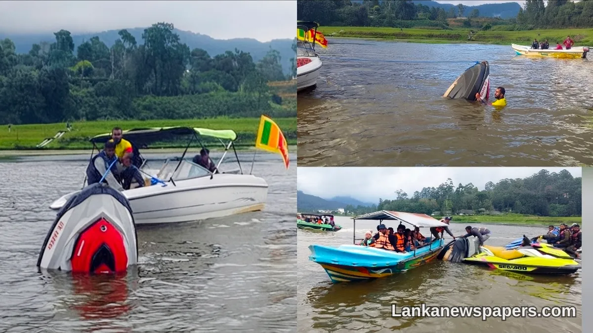 Sri Lanka Navy Rescues Two Children Following Jet Ski Accident at Gregory Lake