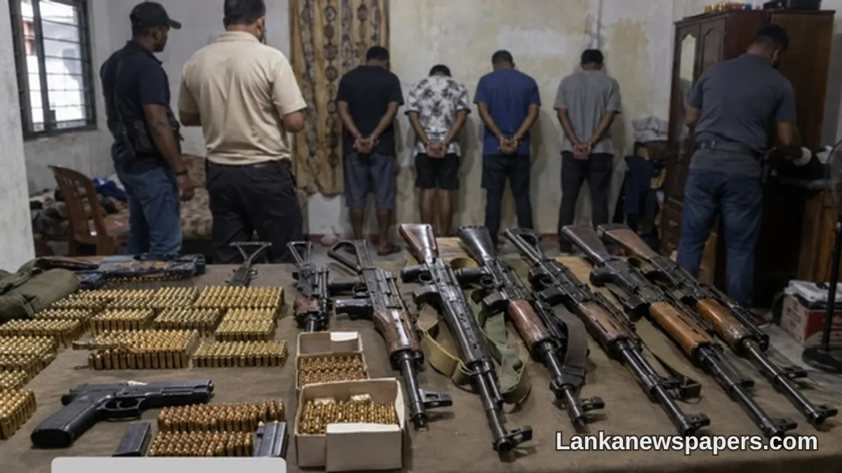 Kolonnawa Raids Net Four Suspects as Police Seize Firearms and Ammunition