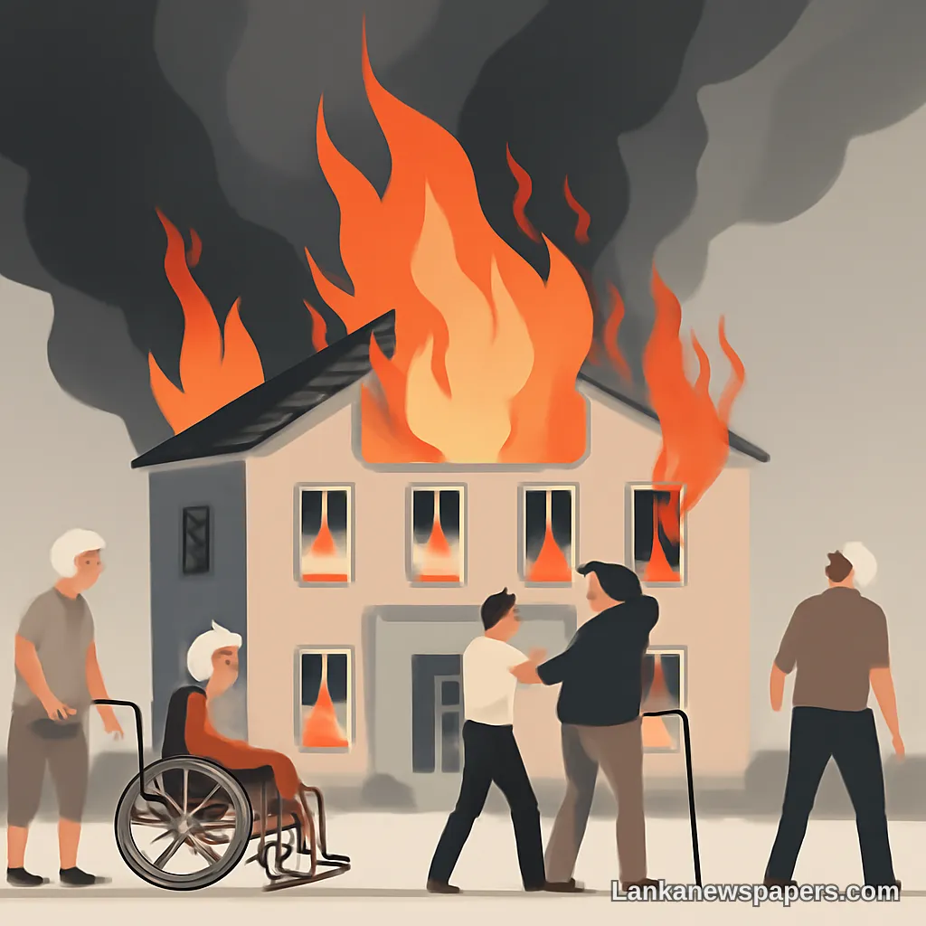 Twelve Lives Lost as Fire Engulfs Sri Lankan Nursing Home