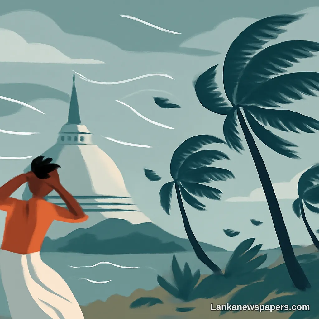 Met Department Warns of Strong Winds Up to 50 kmph Set to Lash Several Parts of Sri Lanka