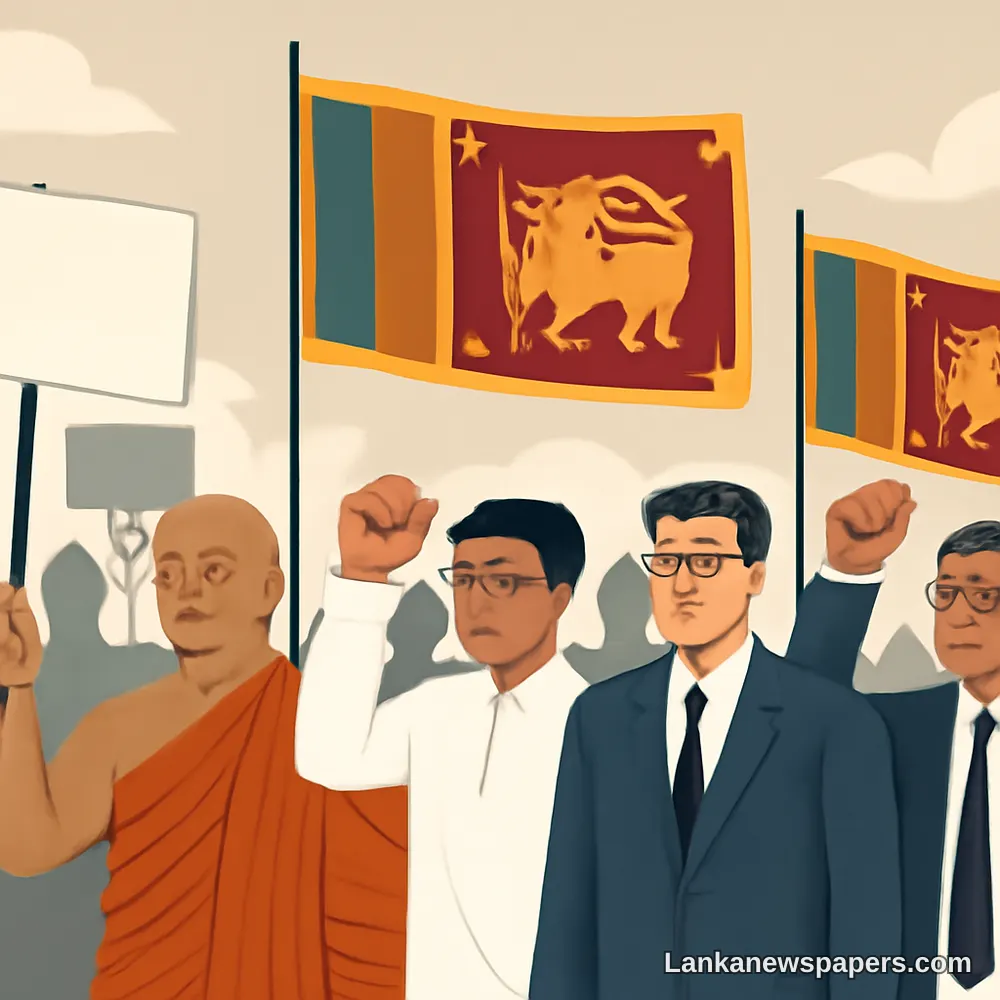 Opposition Politicians and Buddhist Clergy Unite in Protest Demanding Release of Detained Activist Sallay