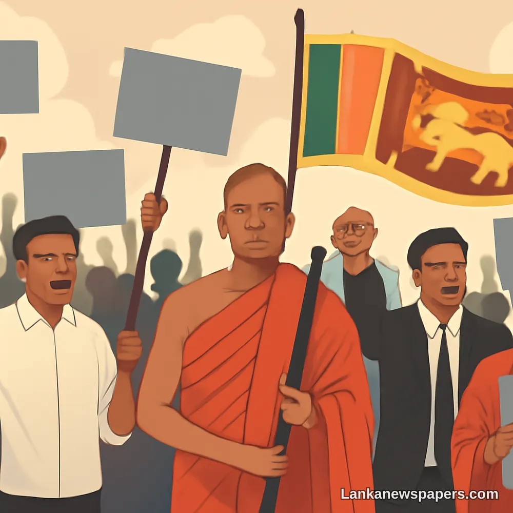 Opposition Parties and Buddhist Clergy Unite in Protest Calling for Sallay's Release
