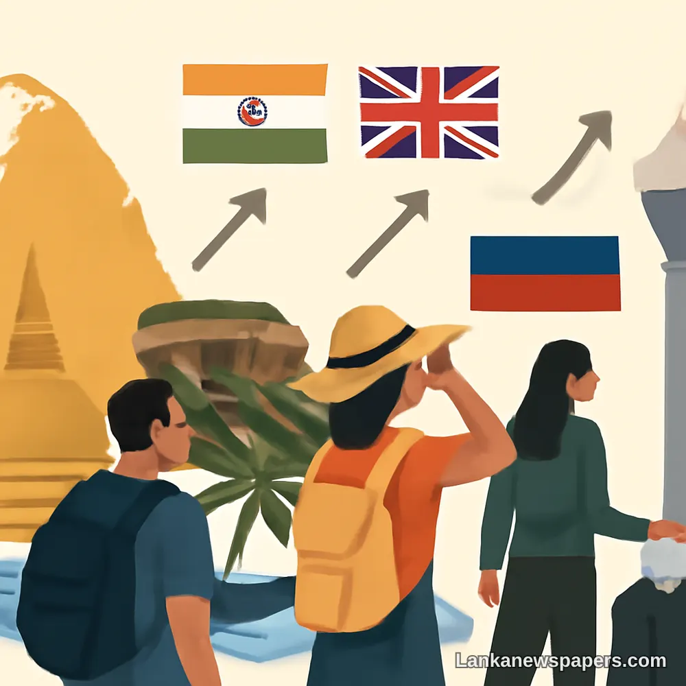 ඉන්දියාව, එක්සත් රාජධානිය සහ රුසියාවෙන් පැමිණෙන සංචාරකයන් ගණන නව උසකට — ශ්‍රී ලංකාව සංචාරක වාර්තා බිඳ දමයි