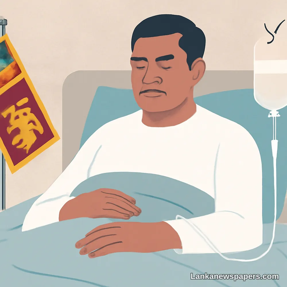 Former Intelligence Chief Suresh Sallay Presses On With Hospital Hunger Strike