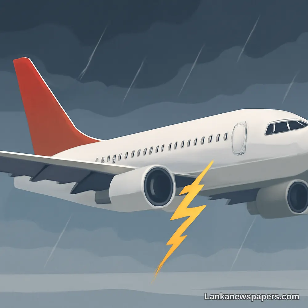 SriLankan Airlines Flight UL606 Makes Emergency Landing After Lightning Strike Hits Engine Over Colombo