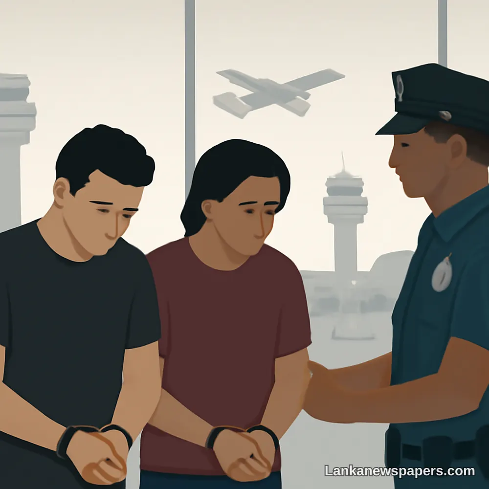 Two Fugitive Underworld Suspects Extradited from UAE, Arrested on Arrival at Bandaranaike Airport