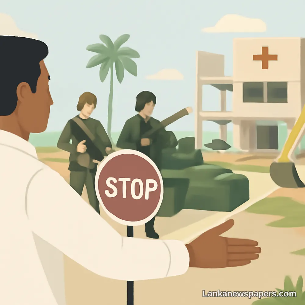 Jaffna Pradeshiya Sabha Demands Military Stop Construction of Vasavilan Hospital