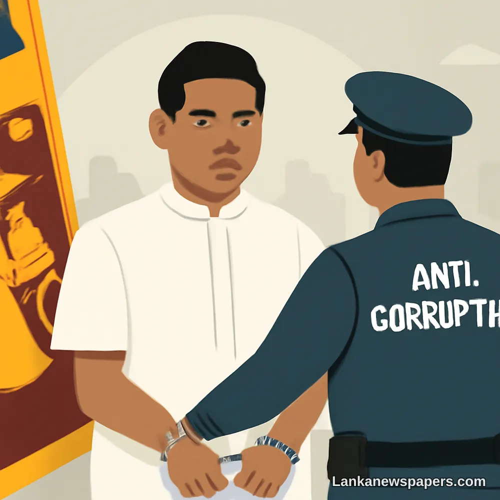 දූෂණ විරෝධී කොමිෂන් සභාව මහින්ද රාජපක්ෂගේ පුත්රයා දූෂණ විමර්ශනයක් සම්බන්ධයෙන් අත්අඩංගුවට ගනී