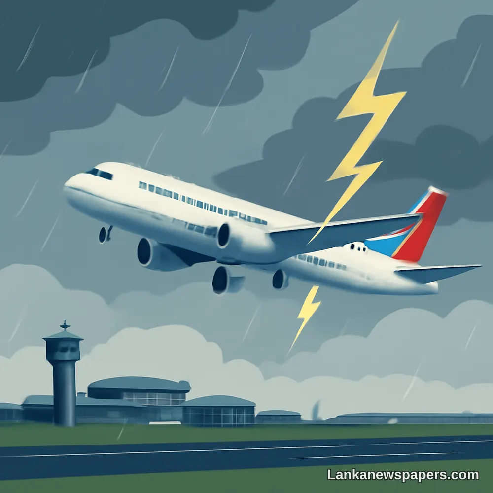 SriLankan Airlines Flight Struck by Lightning Shortly After Colombo Departure
