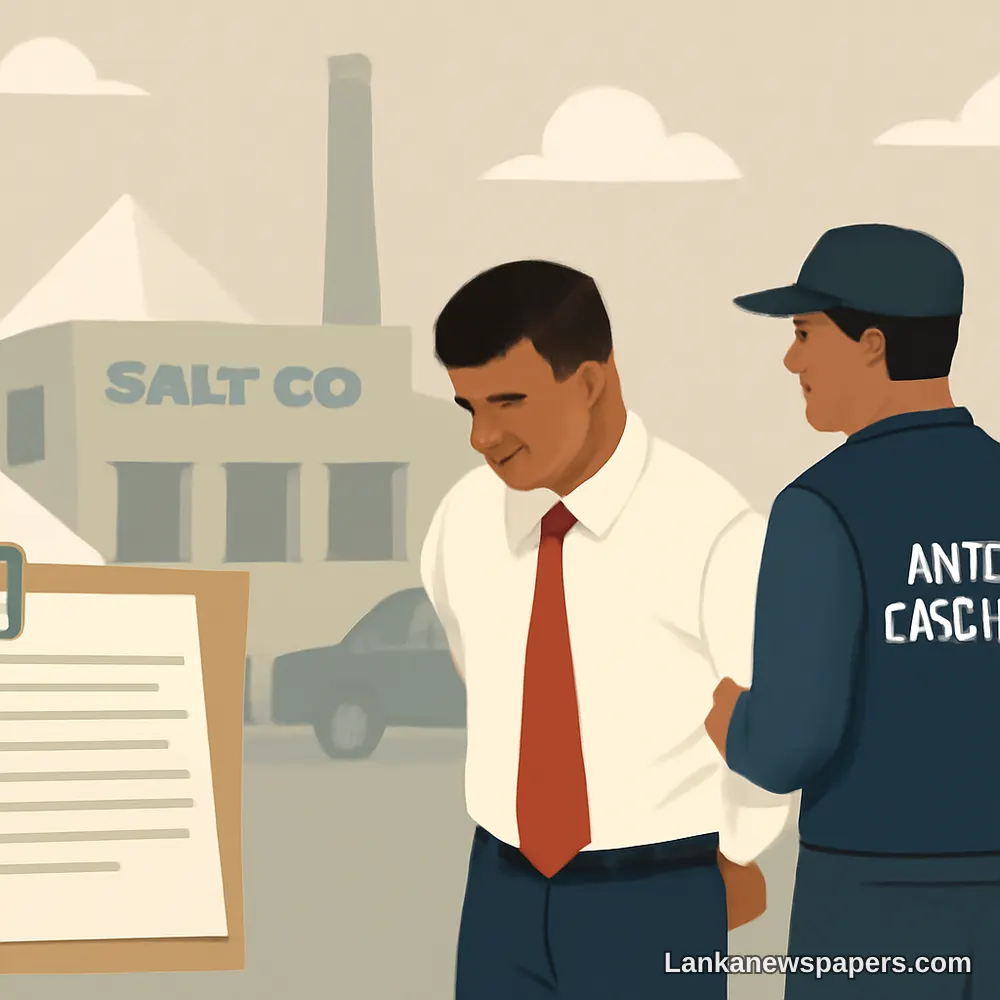 Lanka Salt Company General Manager Nabbed by Anti-Corruption Commission Over Procurement Fraud