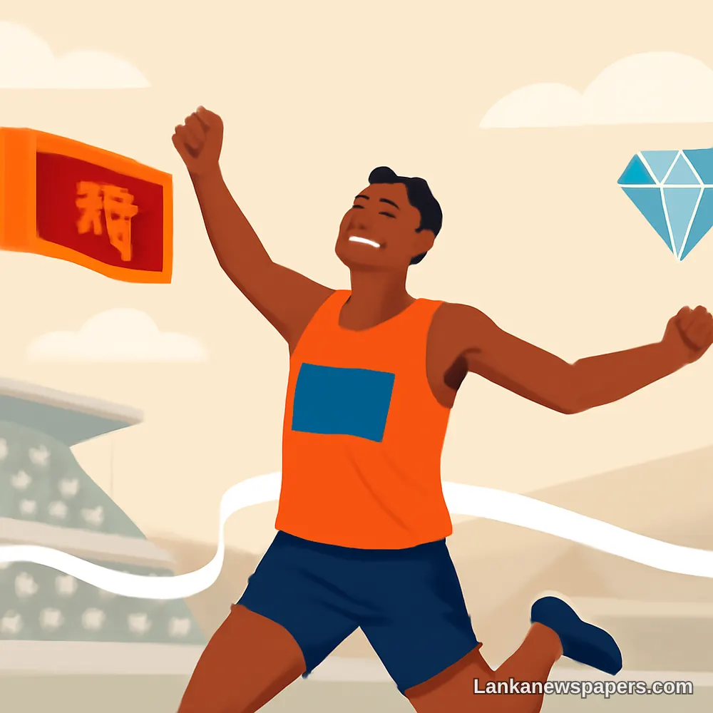 Rumesh Tharanga Claims Historic Third Straight Diamond League Title in Doha