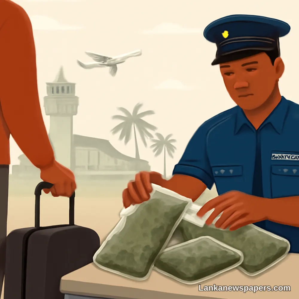 Customs Officers Bust Rs. 75 Million 'Kush' Drug Smuggling Attempt at Bandaranaike International Airport