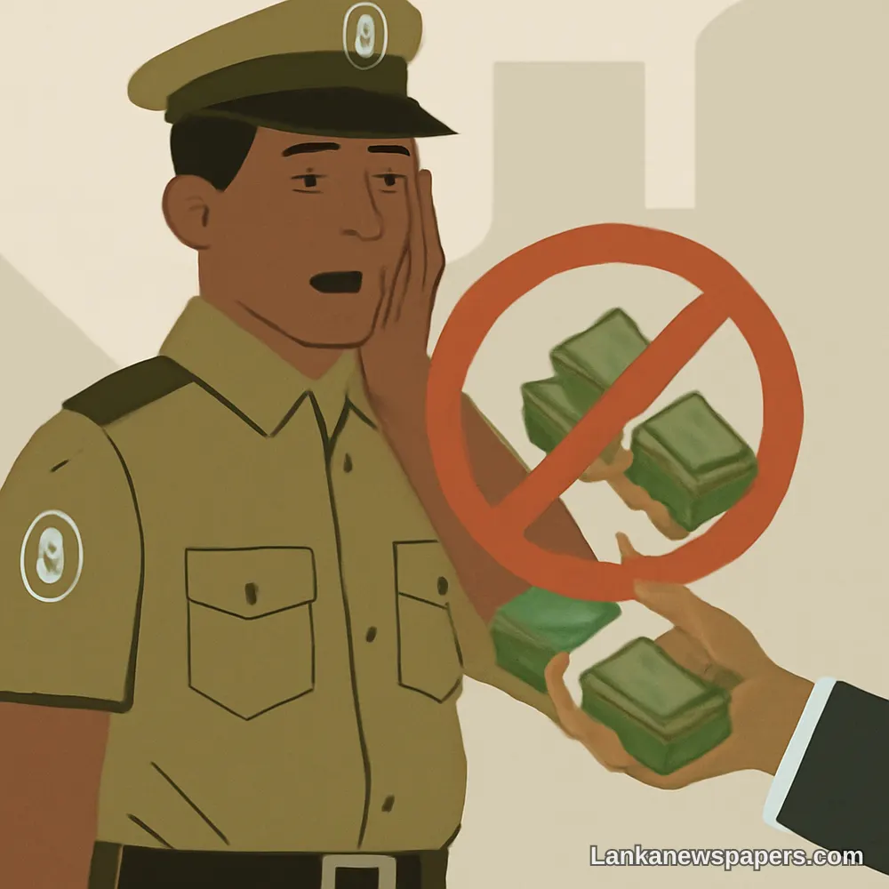 Kalutara Police Inspector Caught Red-Handed Accepting Rs. 900,000 Bribe