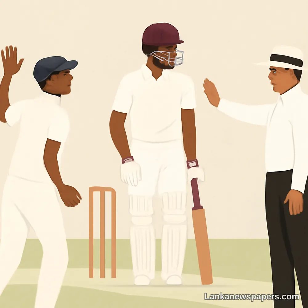 Umpire Rejects Sri Lanka's Unusual Run-Out Appeal Against West Indies Opener John Campbell on Day Two
