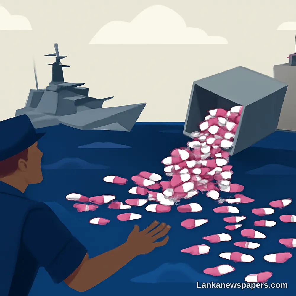 Sri Lanka Navy Intercepts Nearly One Million Contraband Capsules Off Kalpitiya Coast