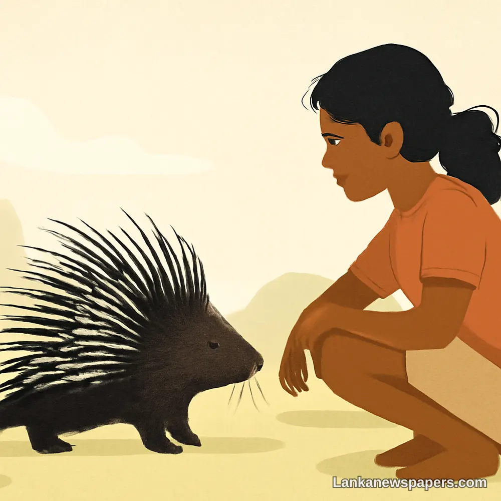 The Unlikely Bond: How a Wild Porcupine Became a Little Sri Lankan Girl's Unlikely Companion