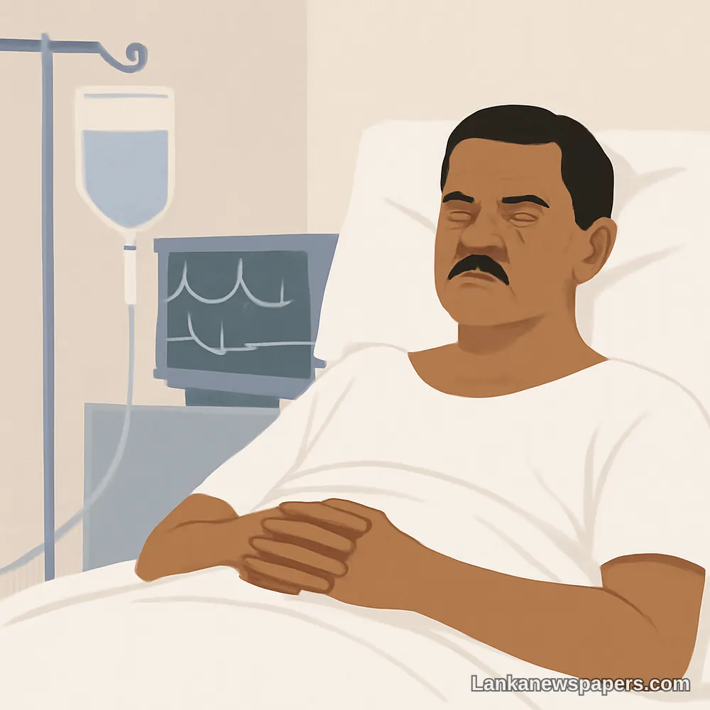 Former Intelligence Chief Suresh Sallay Presses On With Hunger Strike From Hospital Bed
