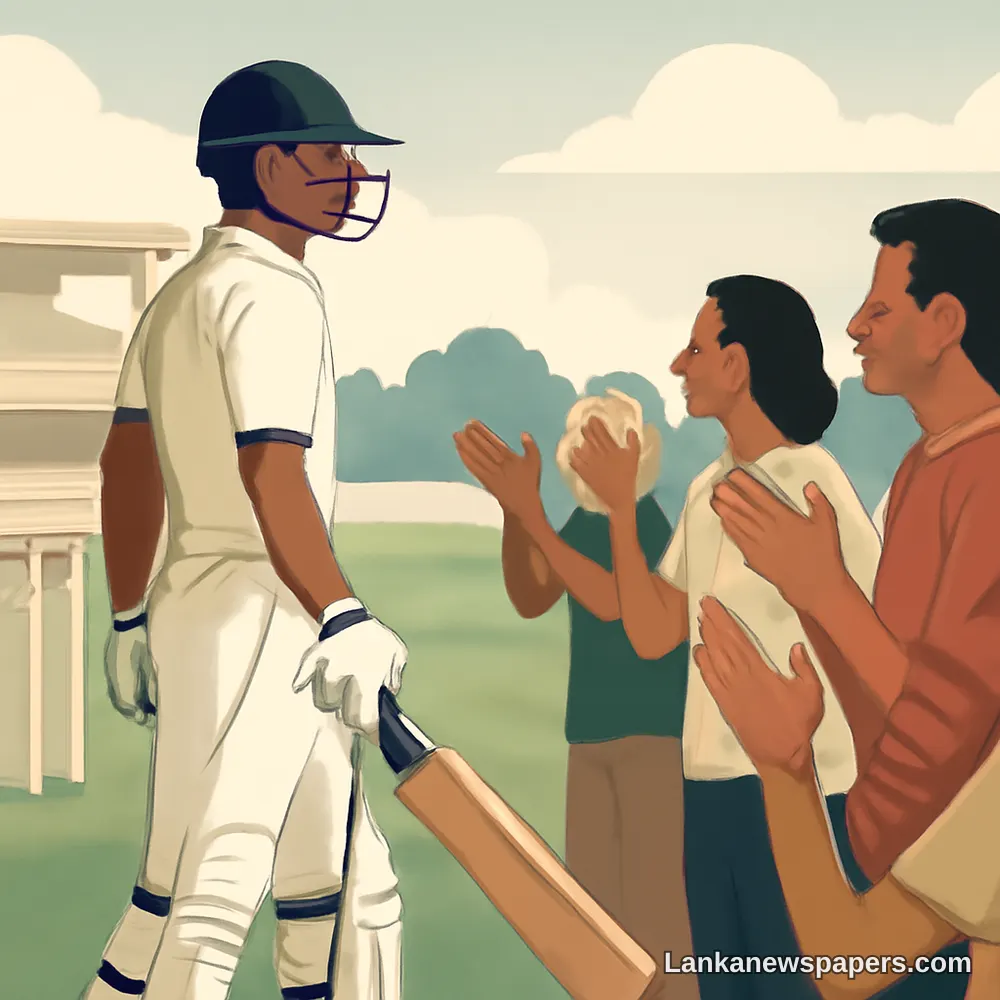 ආධුනිකයන් අතර මහා ශූරයා: කුමාර් සංගක්කාර ක්ලබ් ක්රිකට් තරගයකට පිවිස රසිකයන් මවිතයට පත් කරයි
