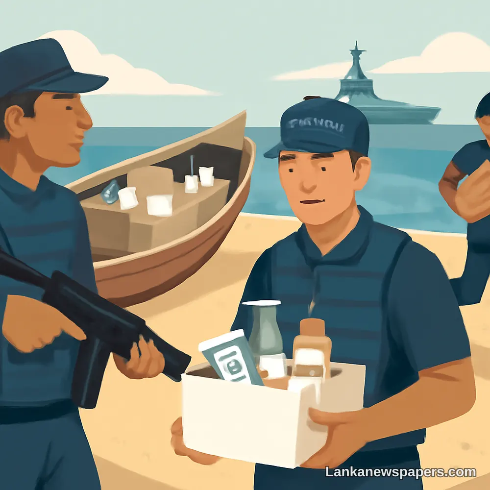 Navy and Coast Guard Bust Pharmaceutical and Cosmetic Smuggling Ring at Puttalam Beach