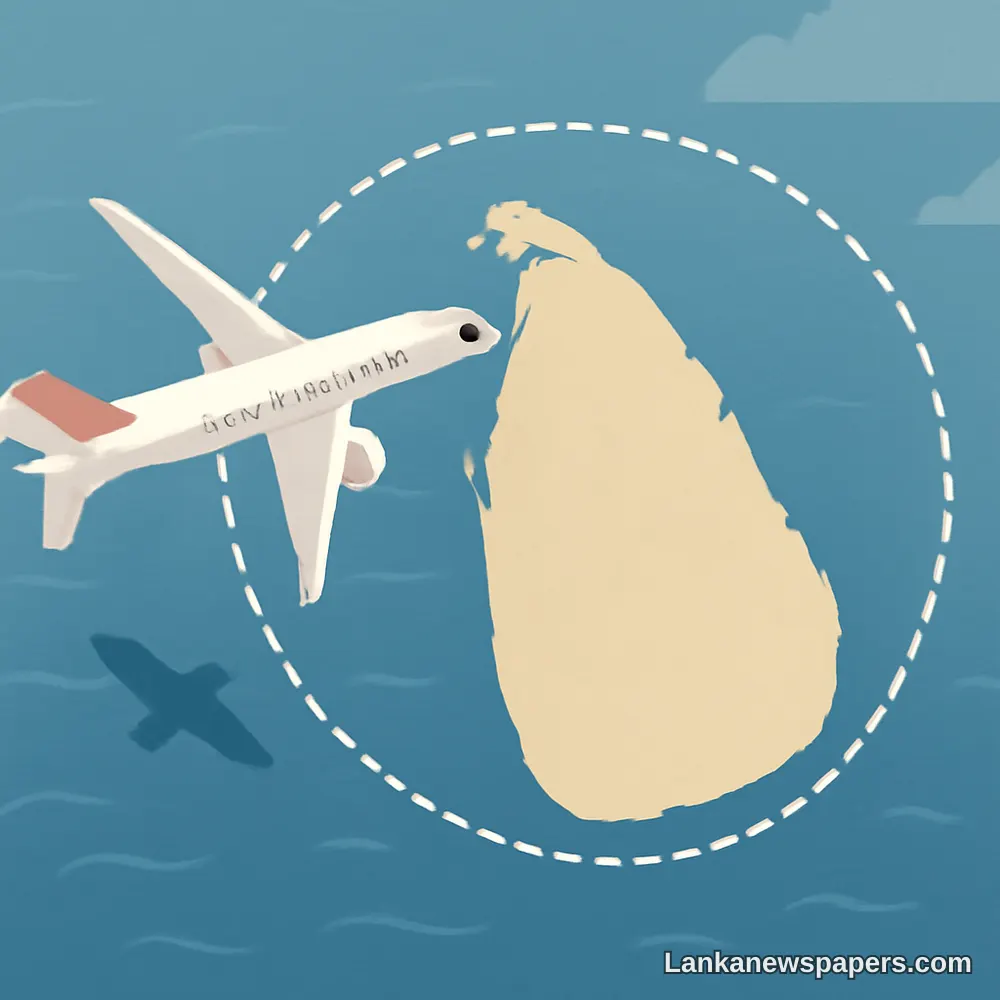 පක්ෂි ඝාතනයකට ලක්වූ තුර්කිශ් එයාර්ලයින්ස් ගුවන් යානයක් ශ්‍රී ලංකා මුහුදු ජලය ඉහළින් කරකැවෙයි