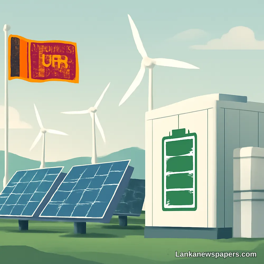 Sri Lanka Launches Global Tender for Major 250 MW Battery Energy Storage System
