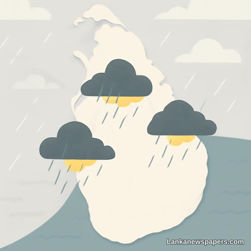 Scattered Showers Expected Across Western, Sabaragamuwa and North-western Regions Today