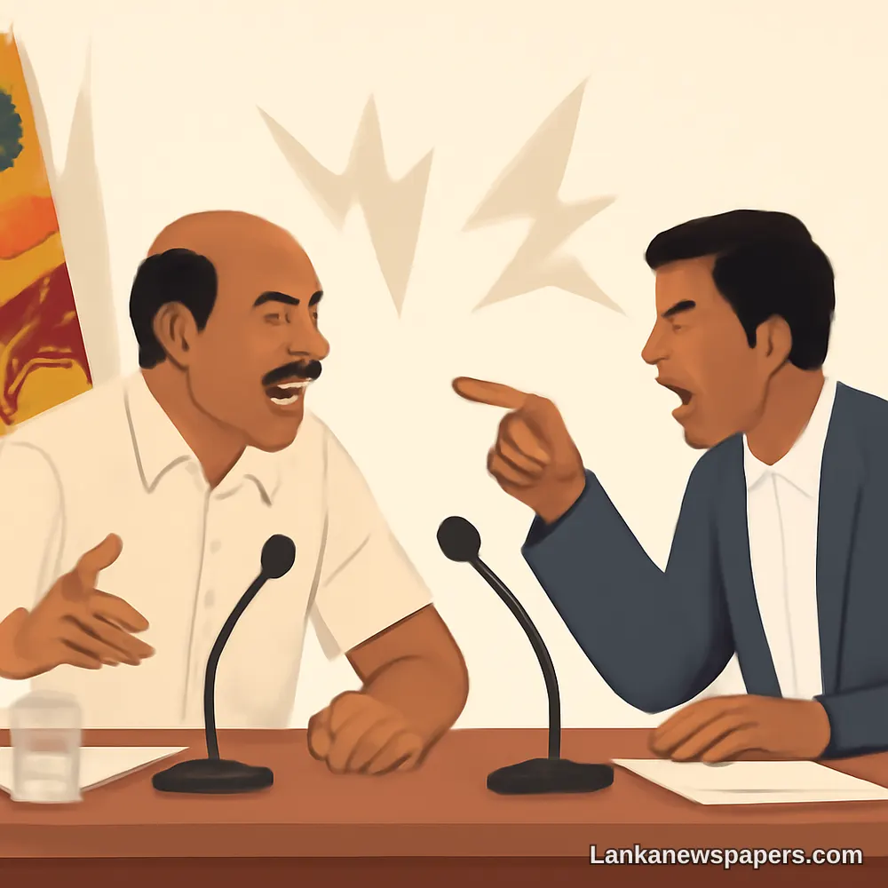 Tempers Flare Between Fisheries Minister Chandrasekar and Jaffna MP Archchuna at Kilinochchi District Meeting