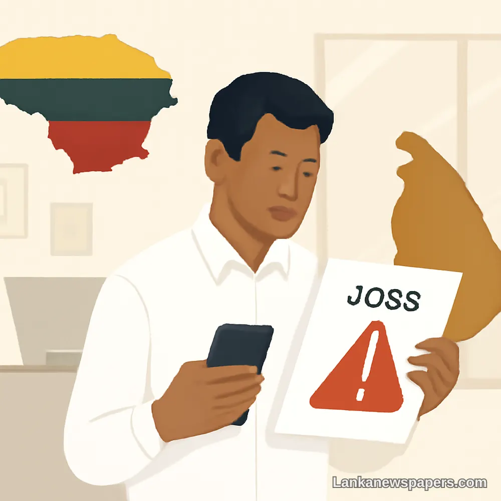 ලිතුවේනියාව ශ්‍රී ලාංකිකයන්ට වංචනික රැකියා පිරිනැමීම් සම්බන්ධයෙන් හදිසි අනතුරු ඇඟවීමක් නිකුත් කරයි
