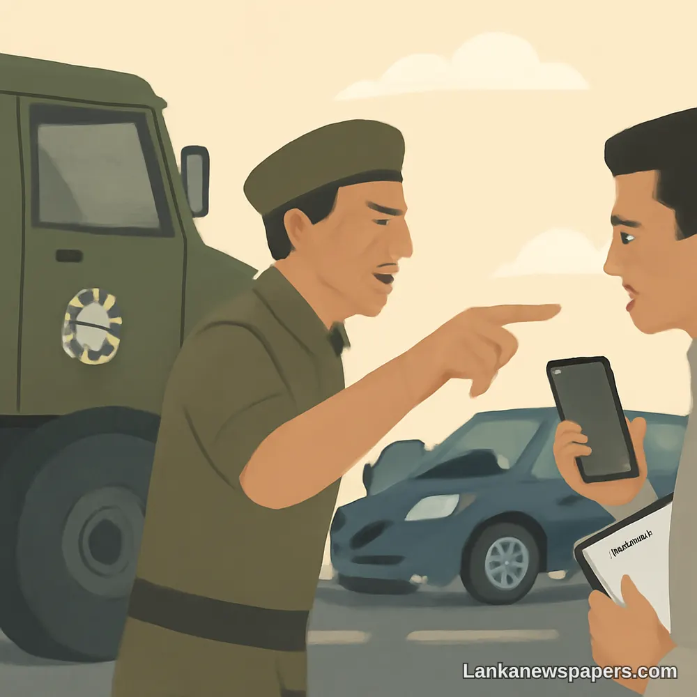 Sri Lankan Army Accused of Deleting Crash Evidence and Threatening Journalist After Road Accident