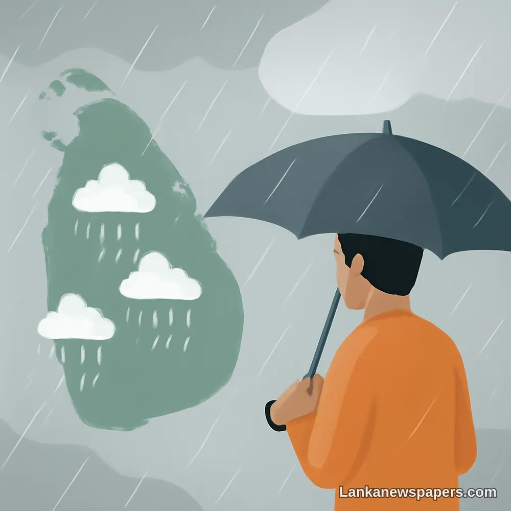 කාලගුණ විද්යා දෙපාර්තමේන්තුව බස්නාහිර, සබරගමුව සහ වයඹ පළාත්වලට පුළුල් වර්ෂාපතනයක් පිළිබඳ අනතුරු අඟවයි