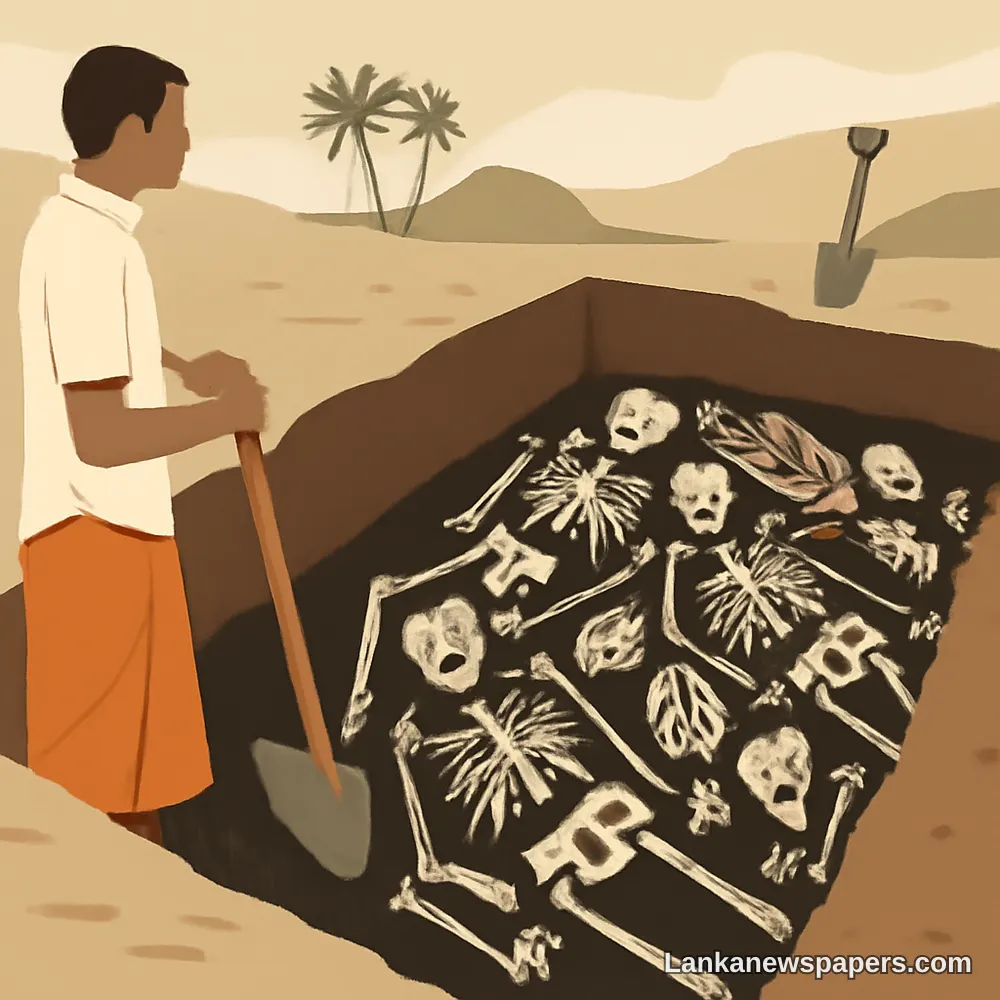 454 Skeletal Remains Unearthed at Chemmani Mass Grave Site in Northern Sri Lanka