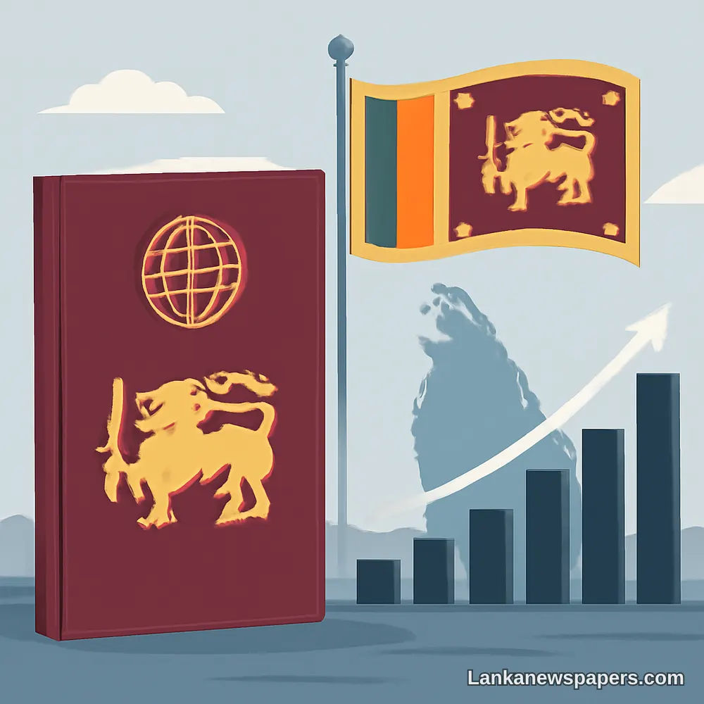 ශ්‍රී ලංකාව දශකයකට අධික කාලයකට පසු ශක්තිමත්ම විදේශ ගමන් බලපත්‍ර ශ්‍රේණිගත කිරීමට ළඟා වේ
