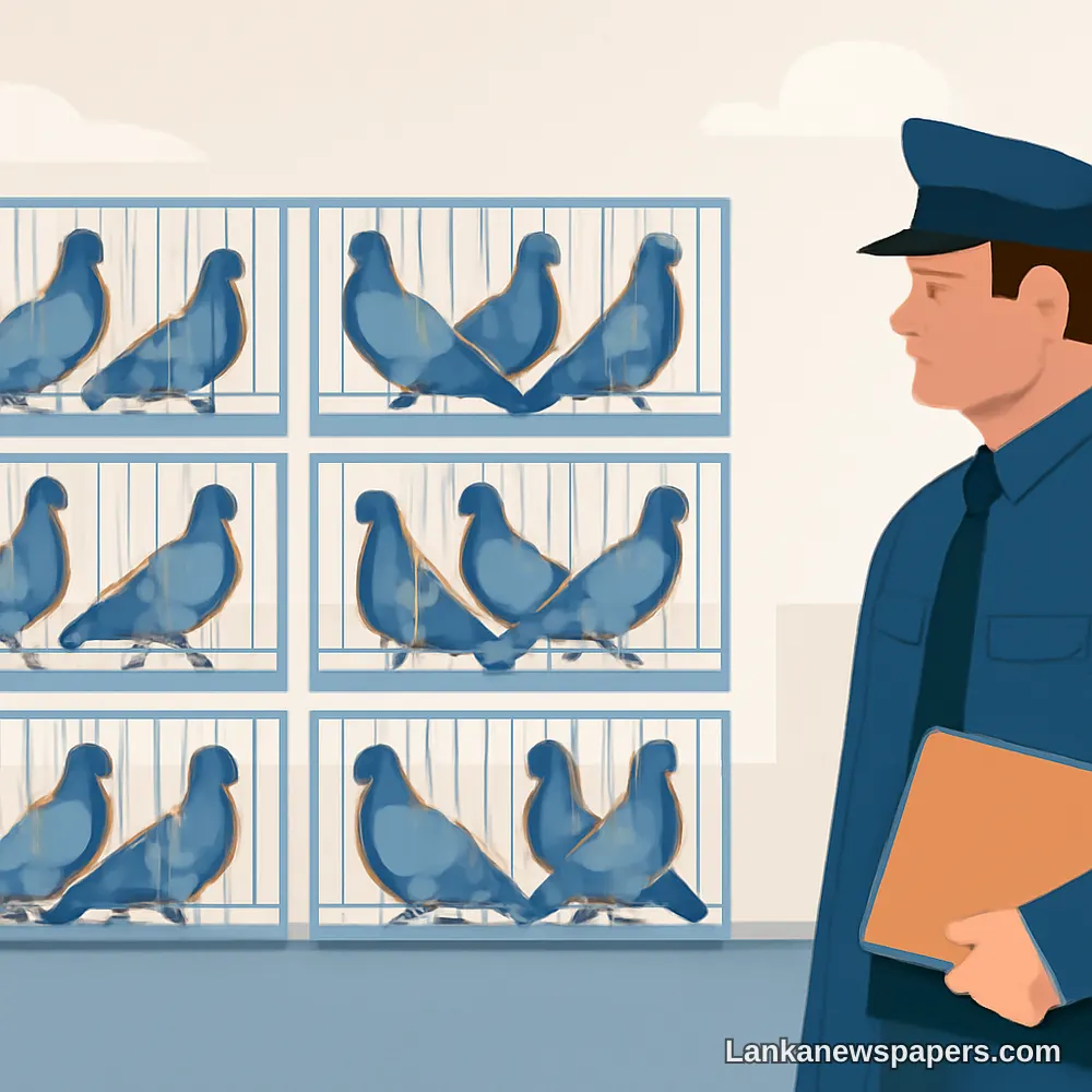64 Pigeons and 12 Metal Cages Seized from Brothers at Bandaranaike International Airport