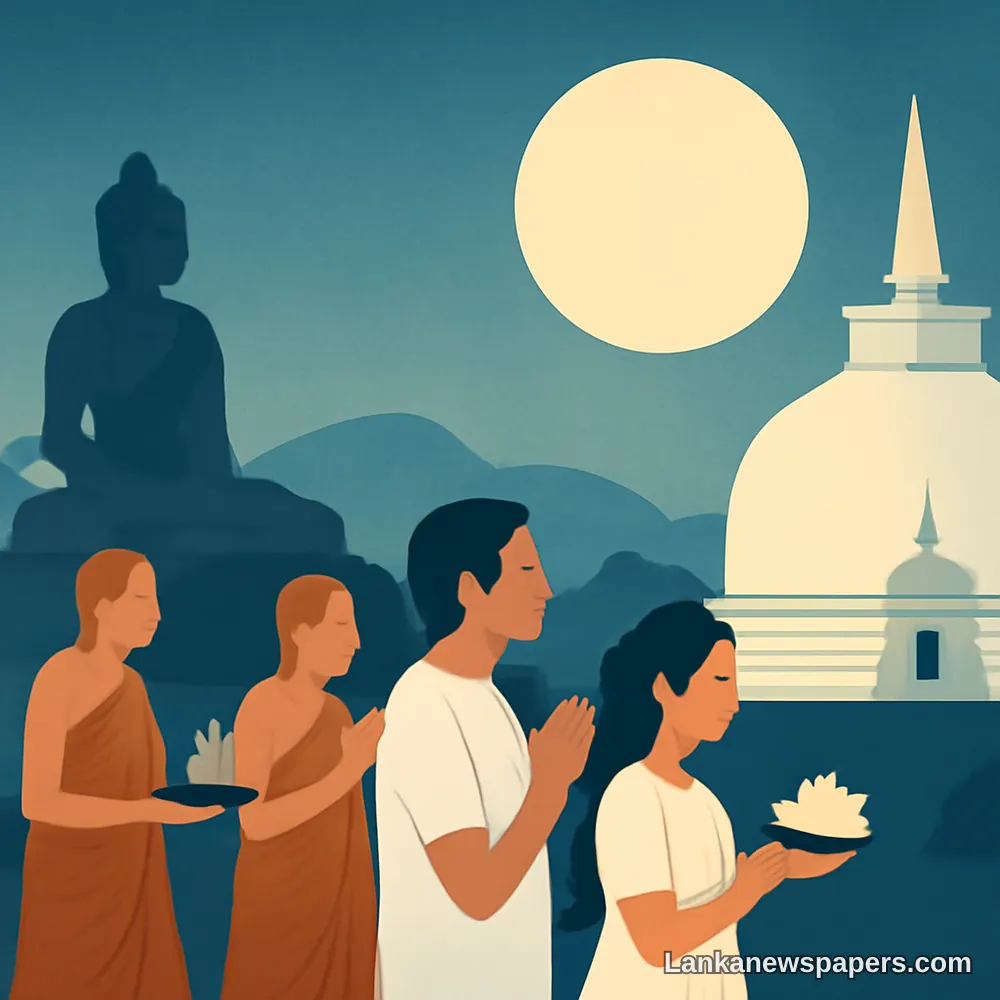 Sri Lanka Marks Esala Full Moon Poya in Nationwide Buddhist Observances