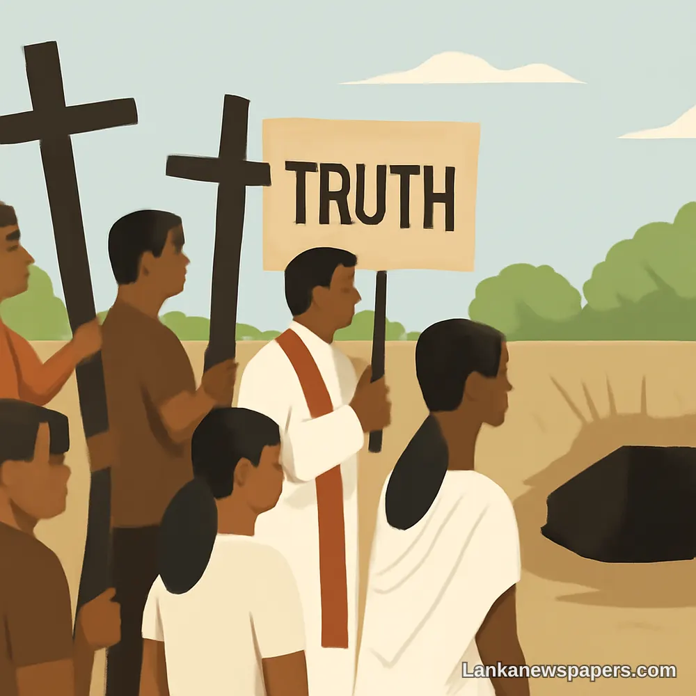 Sri Lankan Catholics Hold Solemn March Demanding Truth and Justice at Chemmani Mass Grave Site