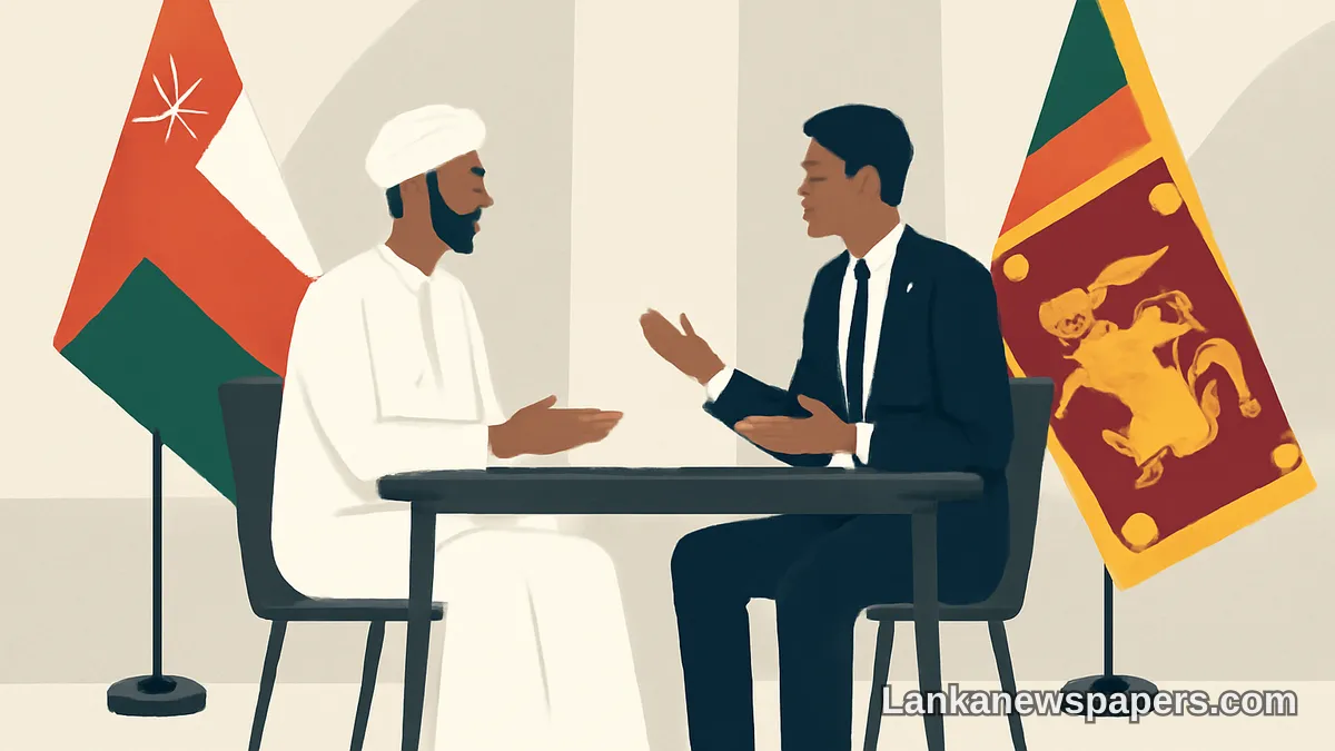ඕමානය සහ ශ්රී ලංකාව ද්විපාර්ශ්වික සබඳතා ශක්තිමත් කිරීමට උසස් මට්ටමේ සාකච්ඡා පවත්වයි